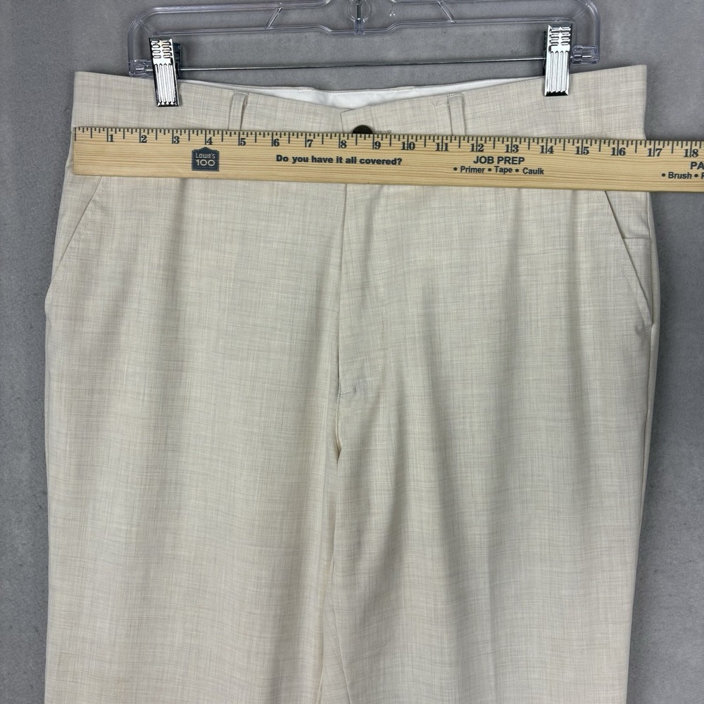 State & Liberty Athletic Fit Stretch Suit Pants Men 33x28 Heathered Bamboo Lined - Picture 4 of 12